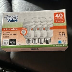 Soft White Compact Fluorescent Bulbs